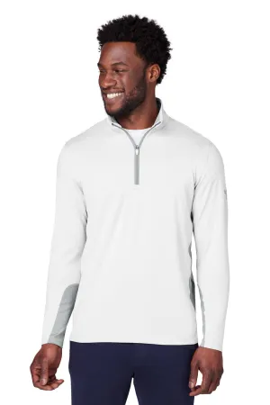 Puma Mens Gamer Moisture Wicking 1/4 Zip Sweatshirt - Bright White - Closeout
