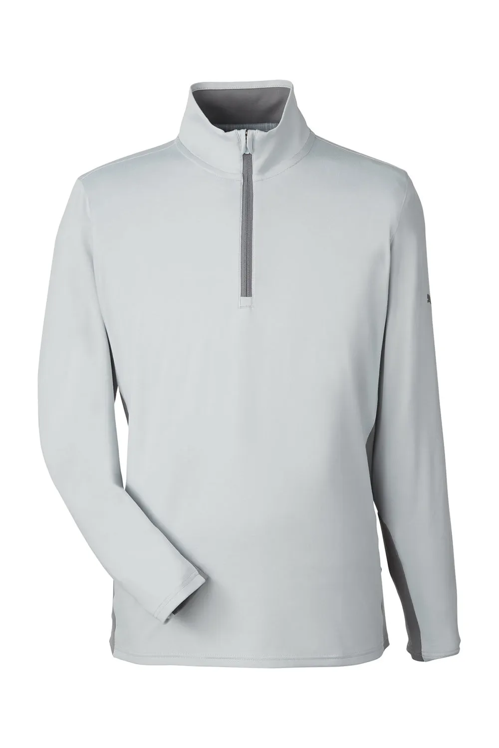 Puma Mens Gamer Moisture Wicking 1/4 Zip Sweatshirt - High Rise Grey - Closeout
