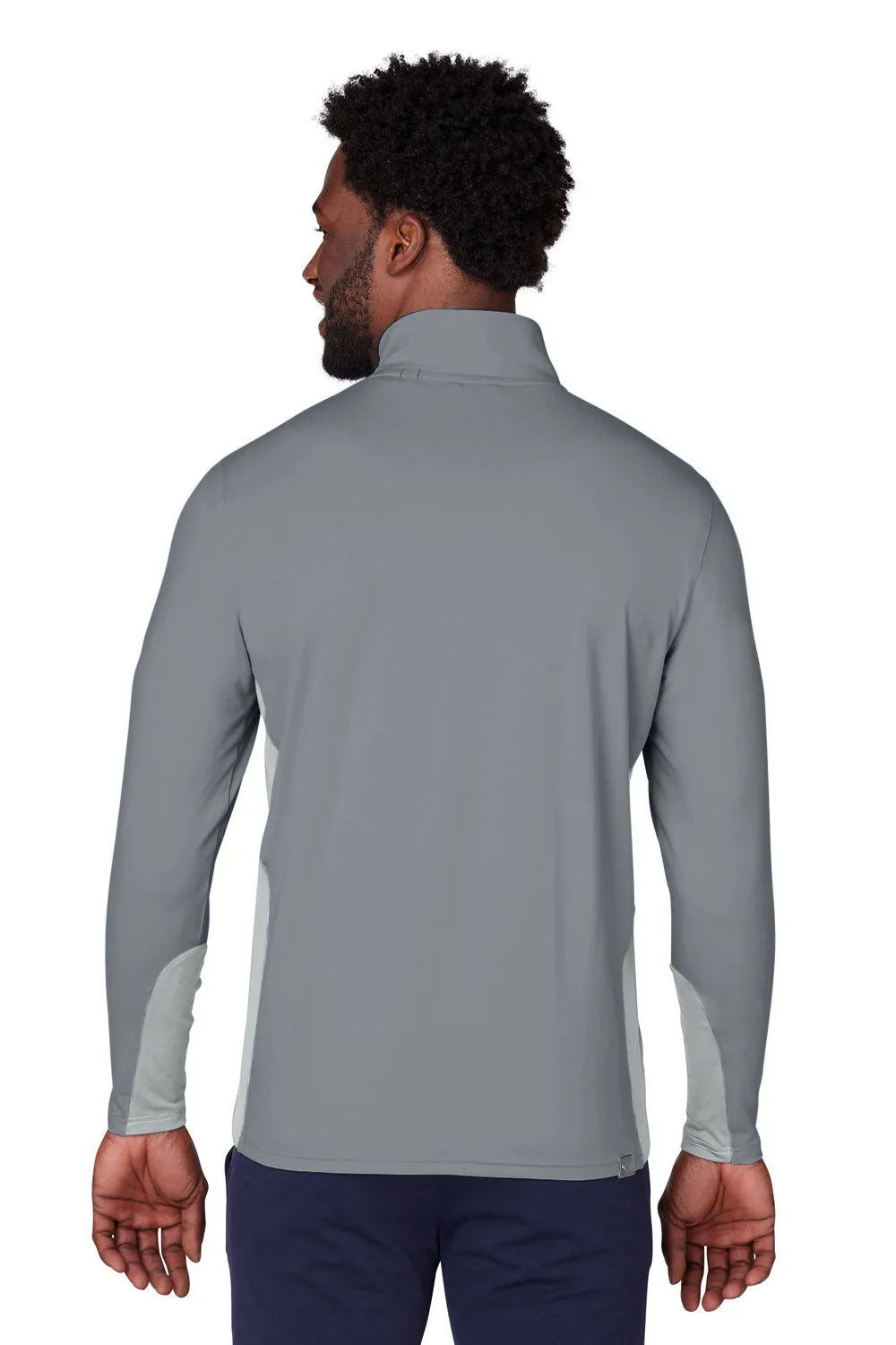 Puma Mens Gamer Moisture Wicking 1/4 Zip Sweatshirt - Quiet Shade Grey - Closeout