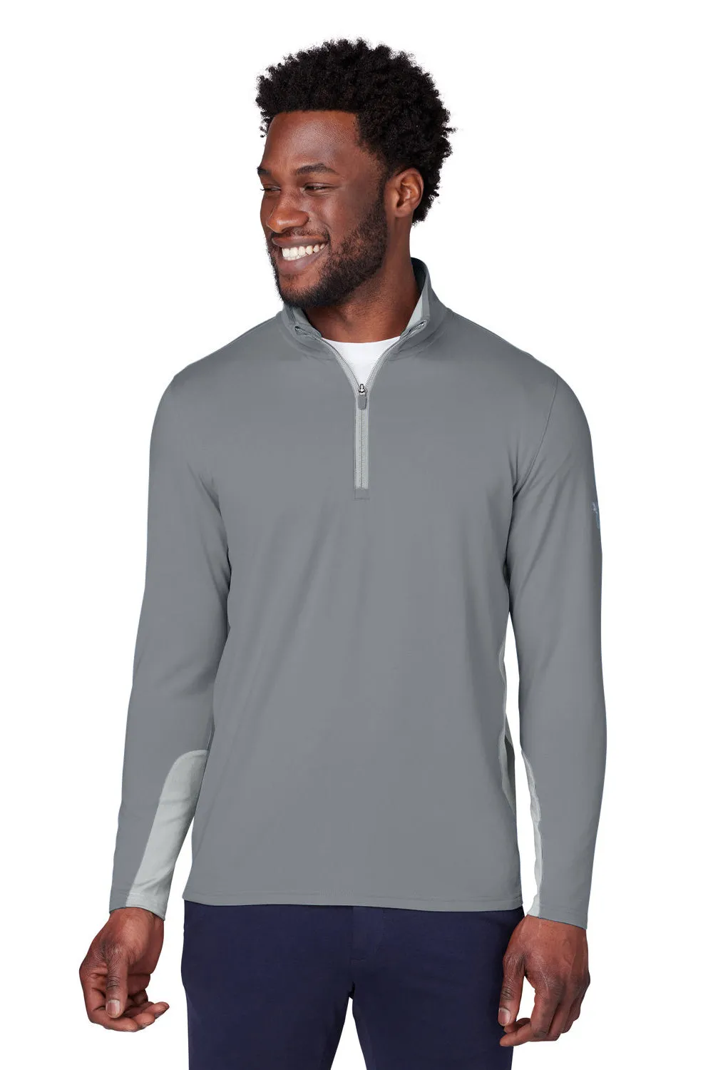 Puma Mens Gamer Moisture Wicking 1/4 Zip Sweatshirt - Quiet Shade Grey - Closeout
