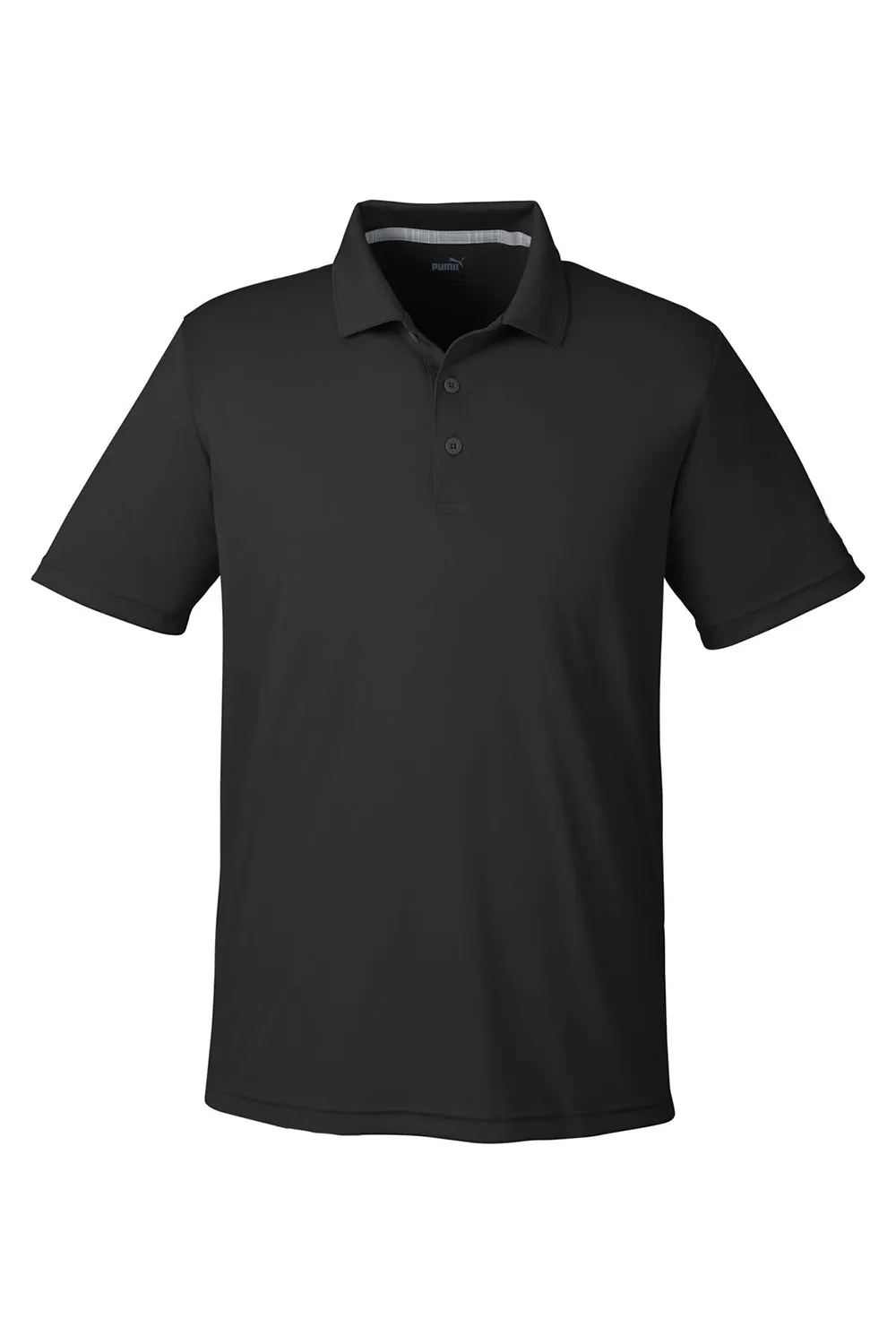 Puma Mens Gamer Moisture Wicking Short Sleeve Polo Shirt - Black - Closeout