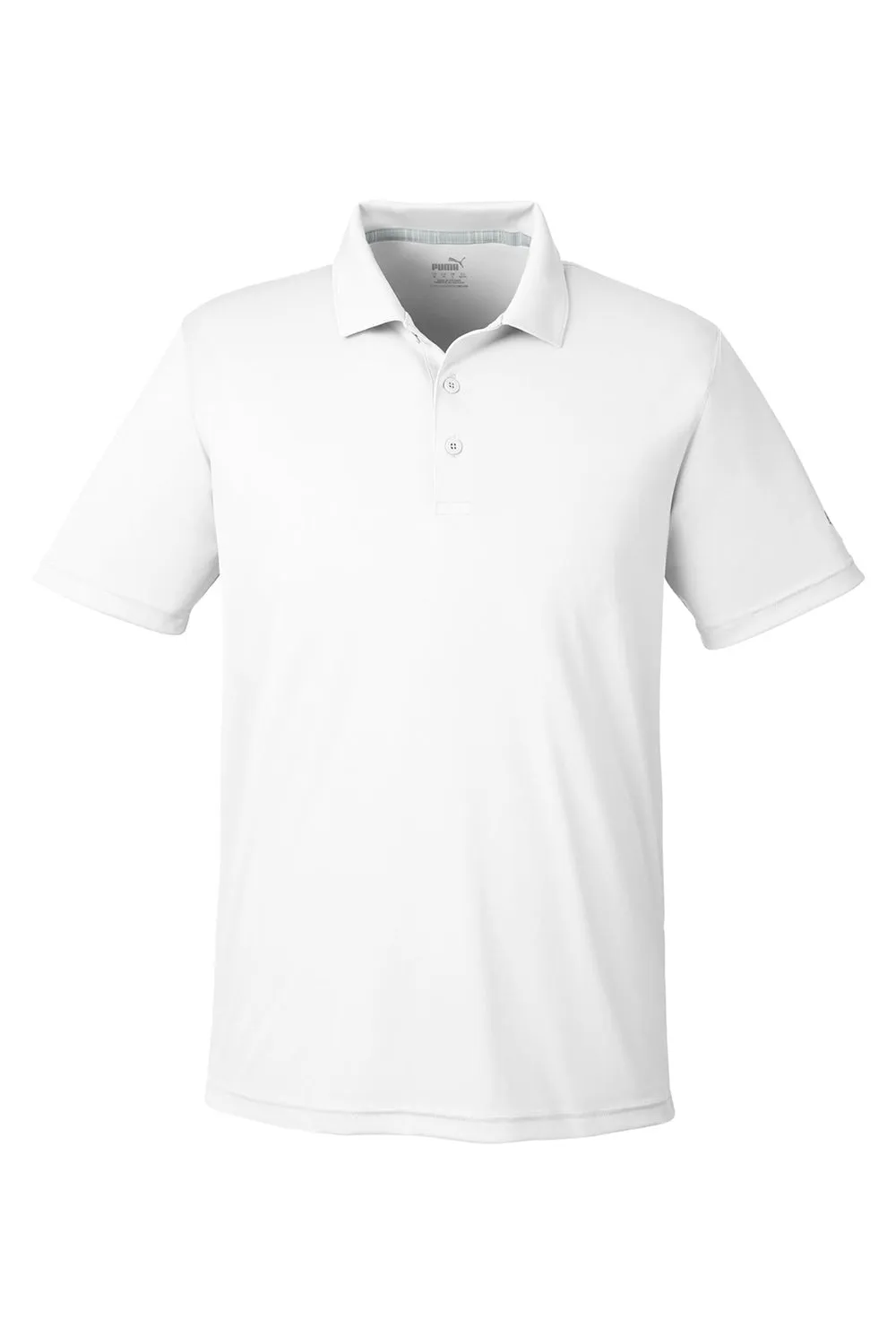 Puma Mens Gamer Moisture Wicking Short Sleeve Polo Shirt - Bright White - Closeout