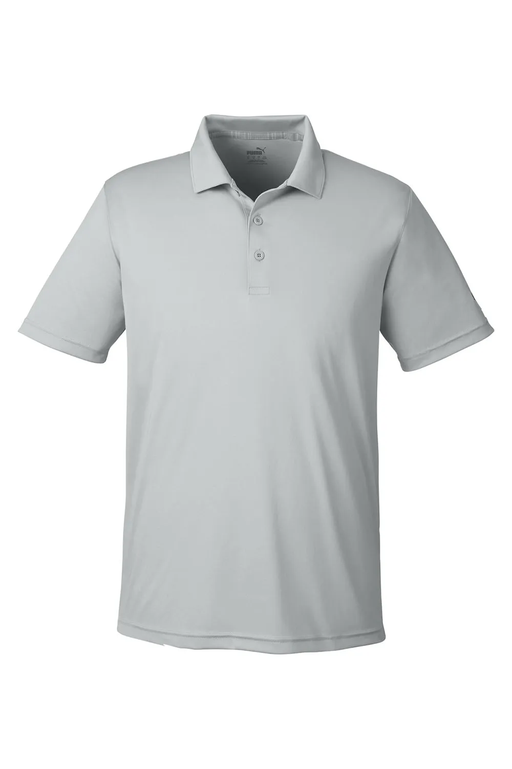 Puma Mens Gamer Moisture Wicking Short Sleeve Polo Shirt - High Rise Grey - Closeout