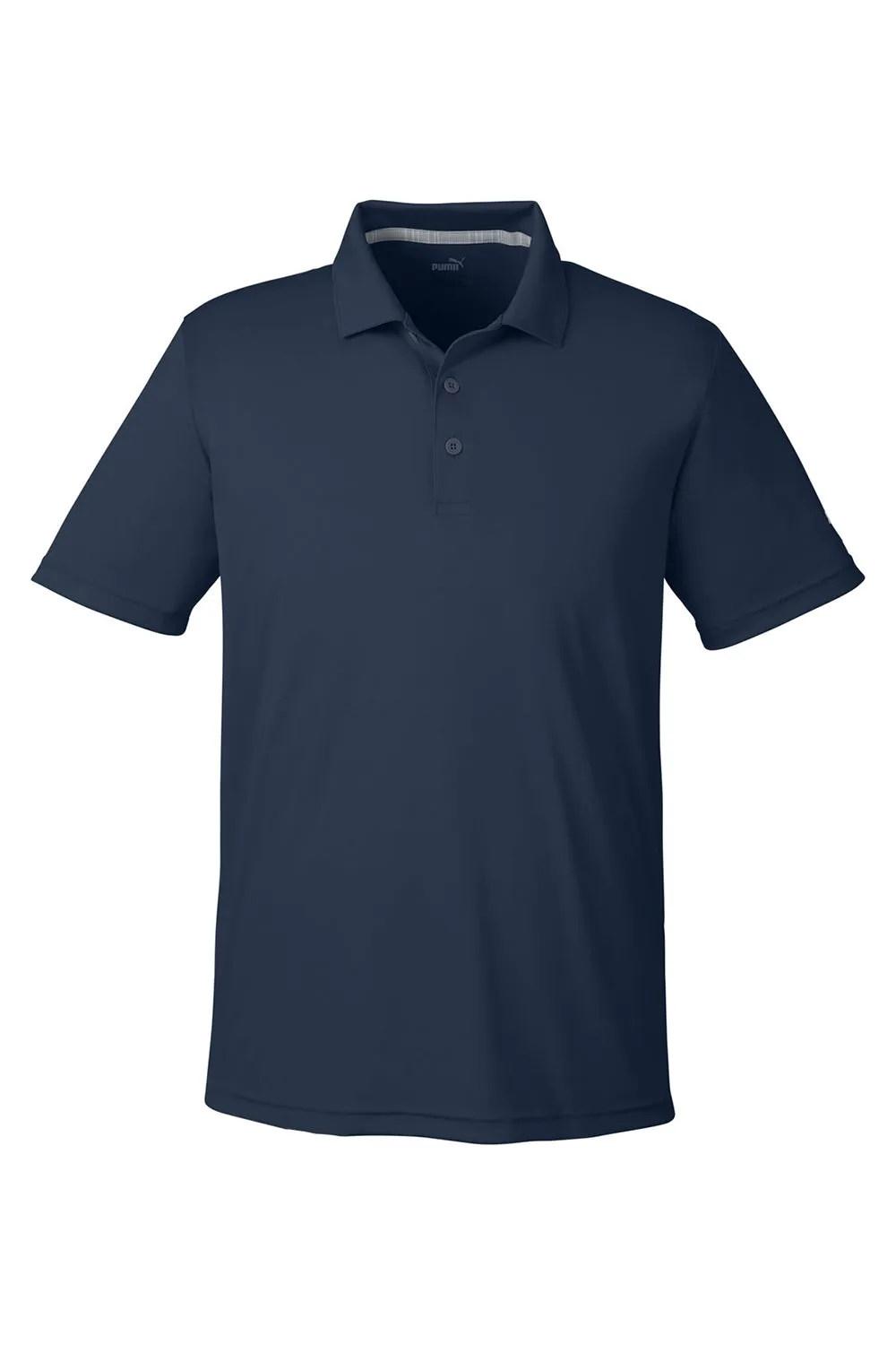 Puma Mens Gamer Moisture Wicking Short Sleeve Polo Shirt - Navy Blue - Closeout