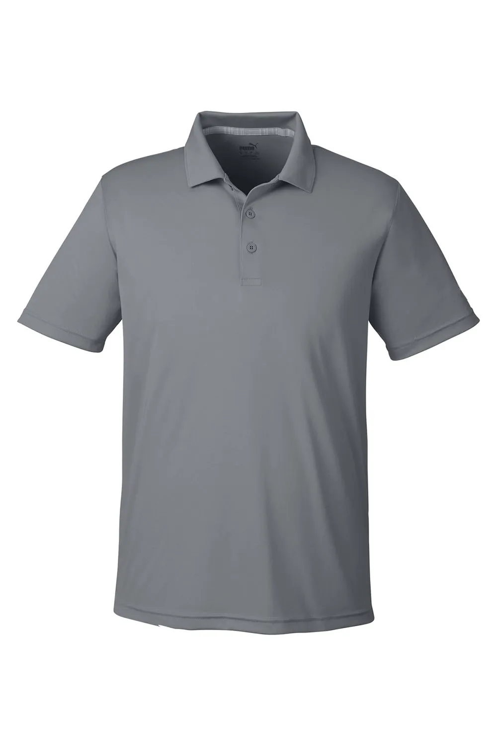 Puma Mens Gamer Moisture Wicking Short Sleeve Polo Shirt - Quiet Shade Grey - Closeout