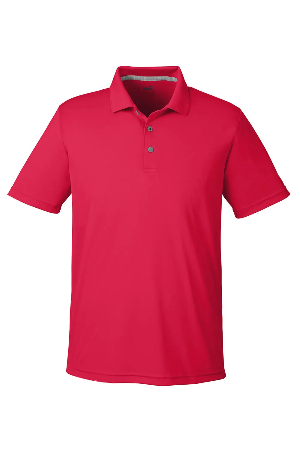 Puma Mens Gamer Moisture Wicking Short Sleeve Polo Shirt - Ski Patrol Red - Closeout