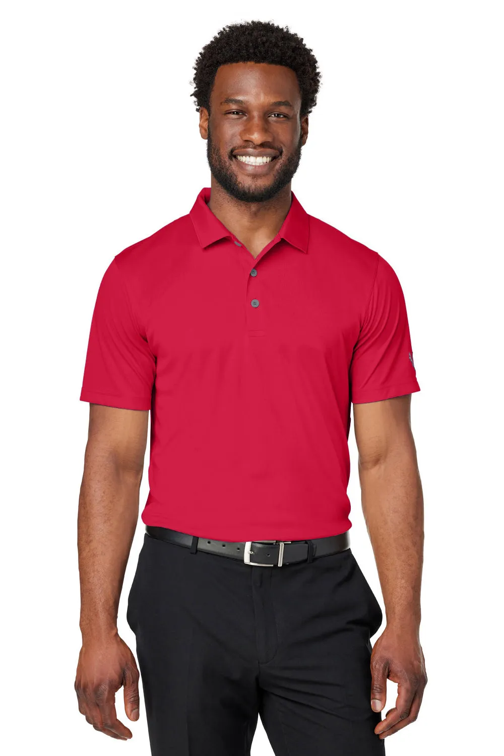 Puma Mens Gamer Moisture Wicking Short Sleeve Polo Shirt - Ski Patrol Red - Closeout
