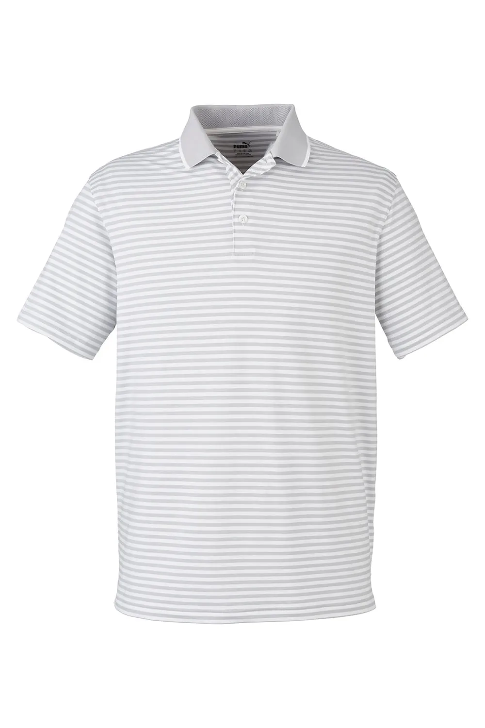 Puma Mens Mattr Feeder Moisture Wicking Short Sleeve Polo Shirt - High Rise Grey