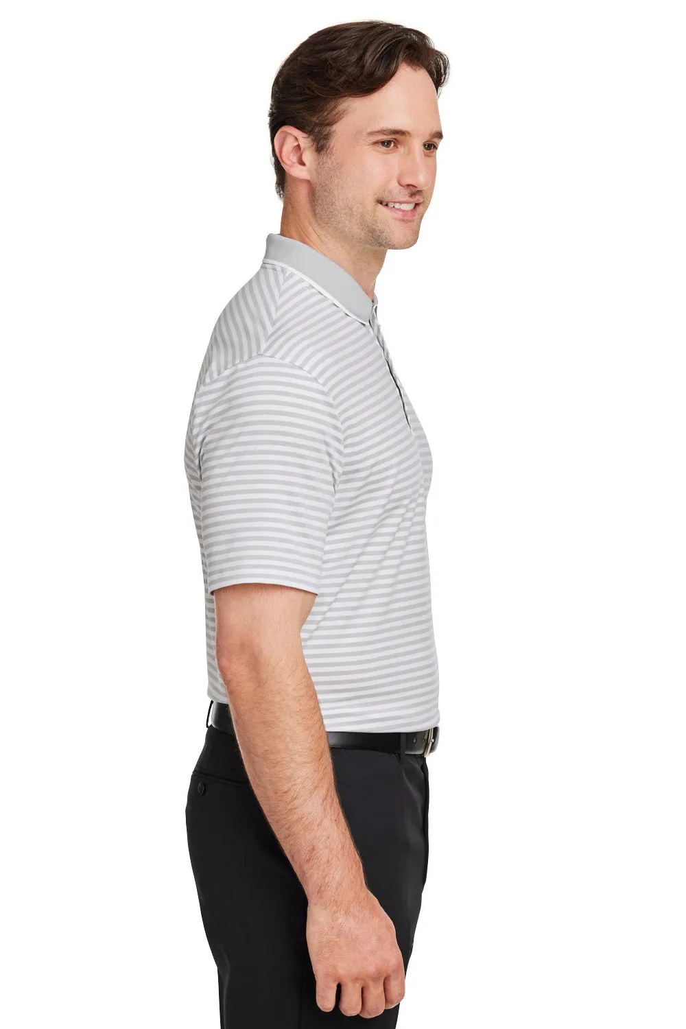 Puma Mens Mattr Feeder Moisture Wicking Short Sleeve Polo Shirt - High Rise Grey