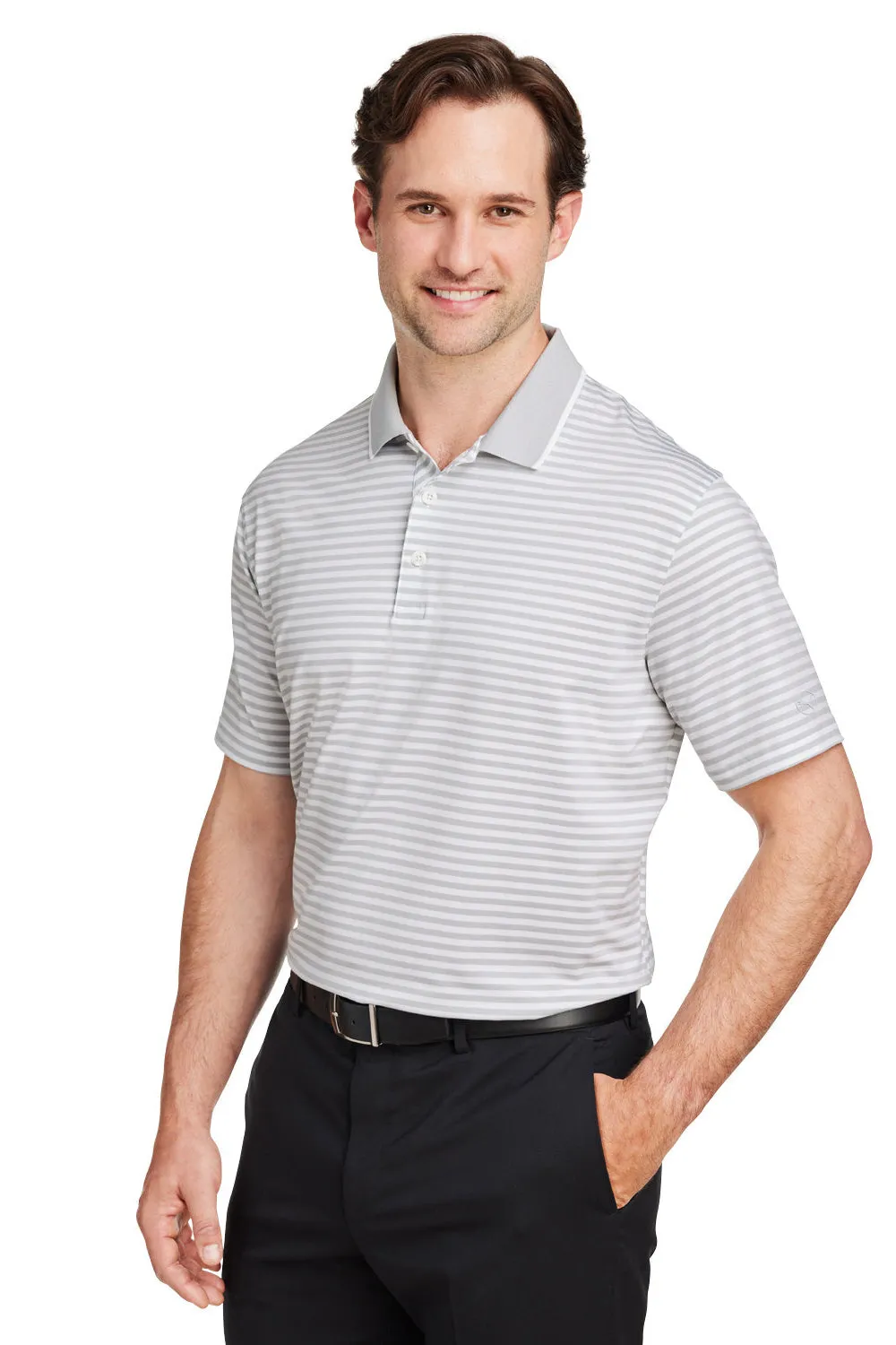 Puma Mens Mattr Feeder Moisture Wicking Short Sleeve Polo Shirt - High Rise Grey