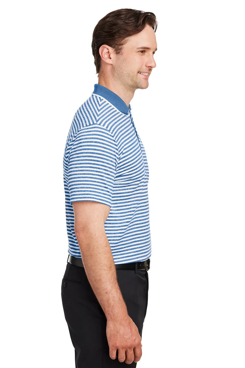 Puma Mens Mattr Feeder Moisture Wicking Short Sleeve Polo Shirt - Lake Blue