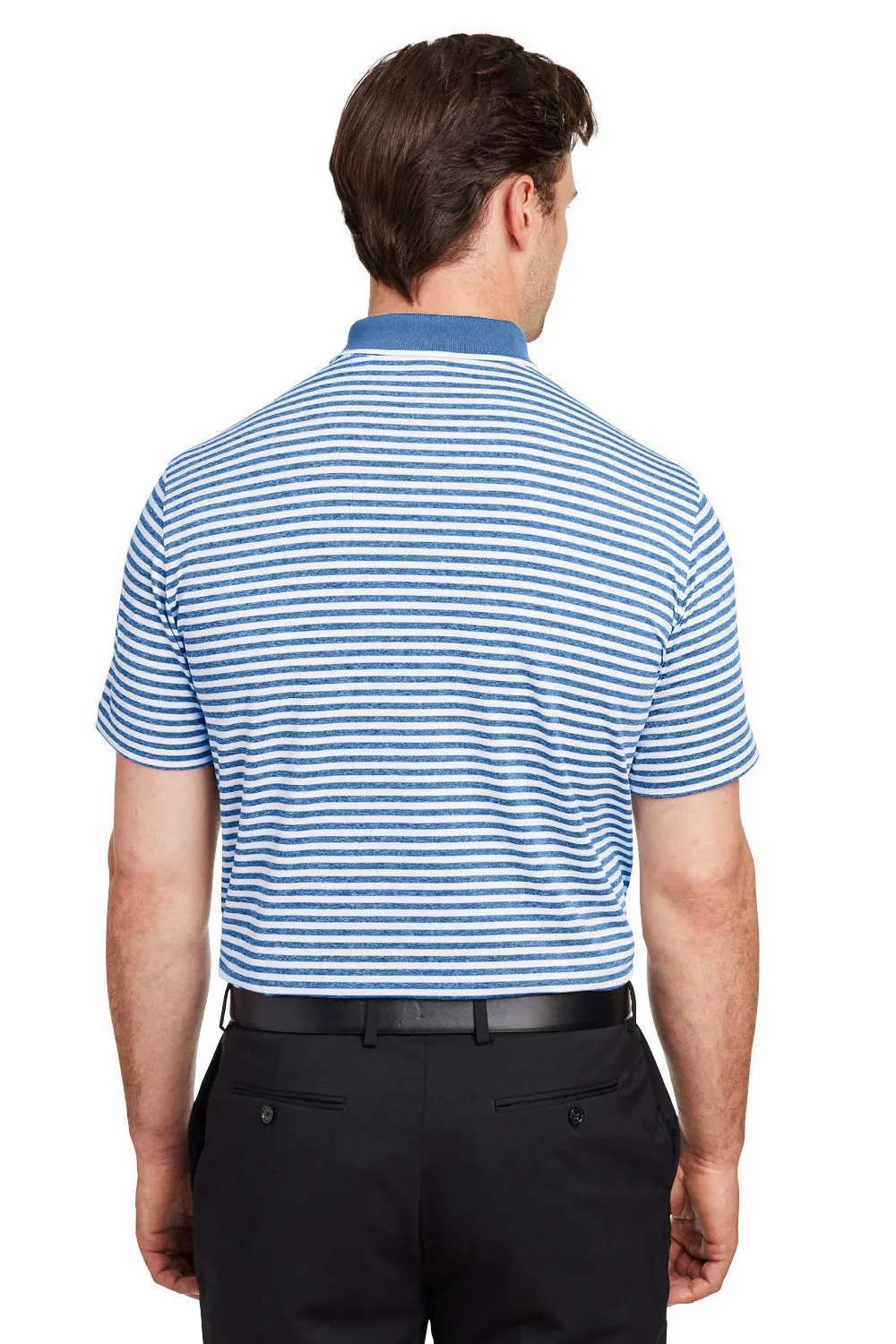 Puma Mens Mattr Feeder Moisture Wicking Short Sleeve Polo Shirt - Lake Blue
