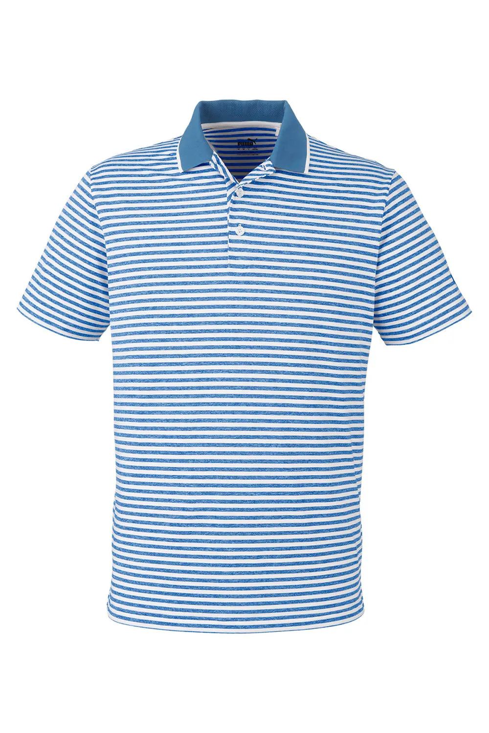 Puma Mens Mattr Feeder Moisture Wicking Short Sleeve Polo Shirt - Lake Blue