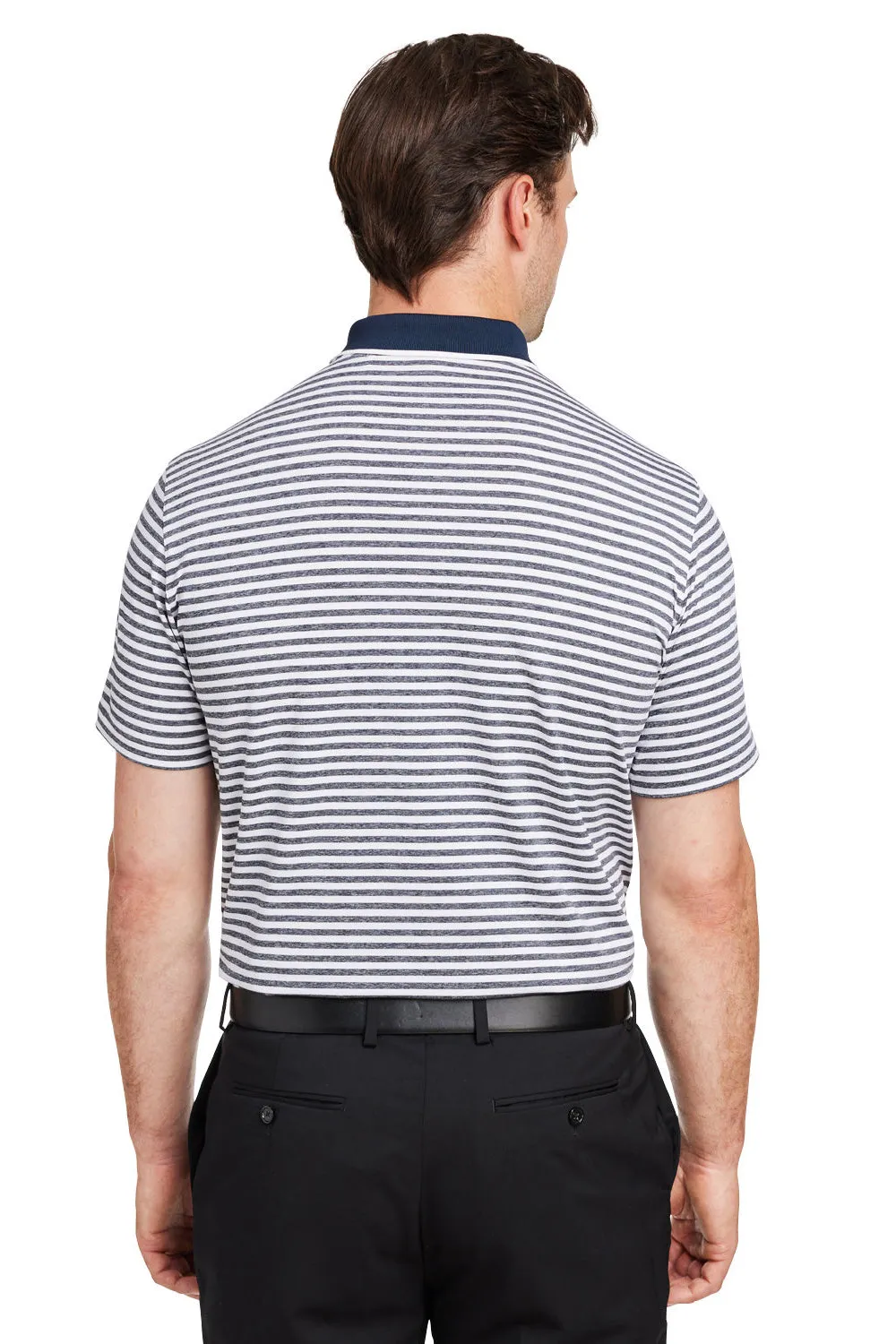 Puma Mens Mattr Feeder Moisture Wicking Short Sleeve Polo Shirt - Navy Blue