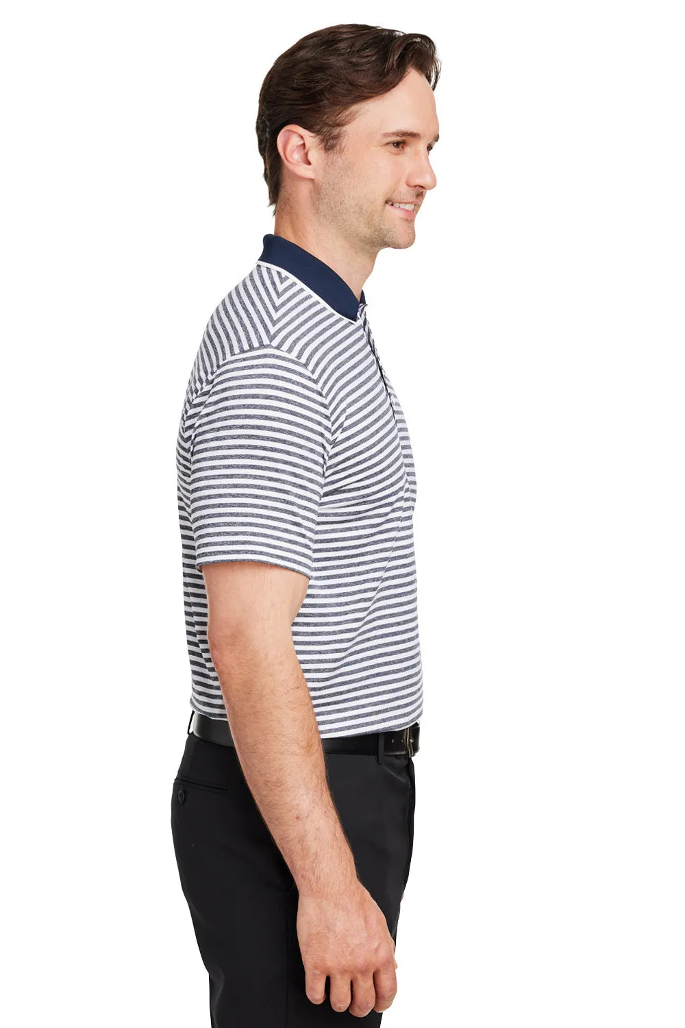 Puma Mens Mattr Feeder Moisture Wicking Short Sleeve Polo Shirt - Navy Blue