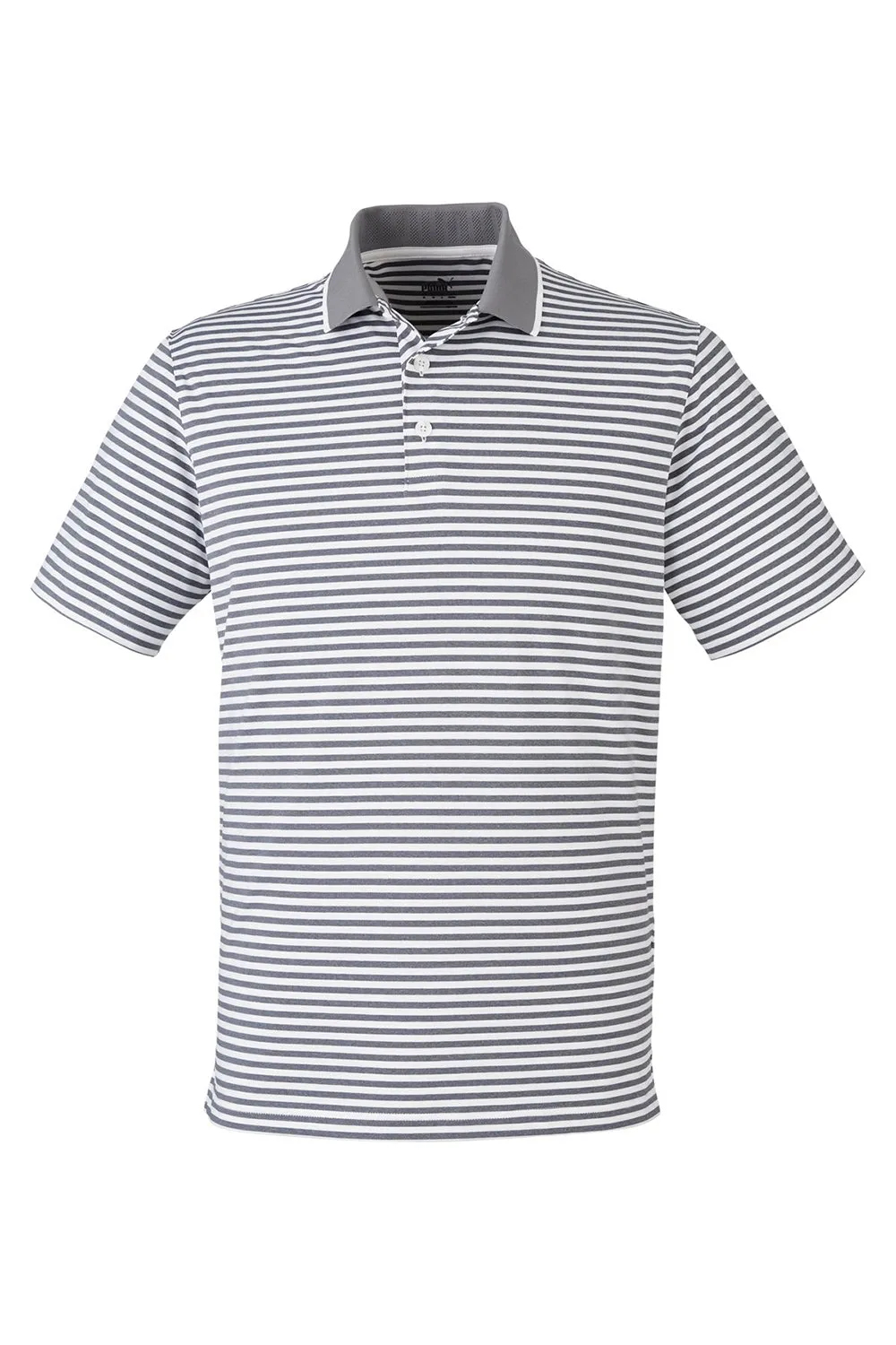Puma Mens Mattr Feeder Moisture Wicking Short Sleeve Polo Shirt - Quiet Shade Grey