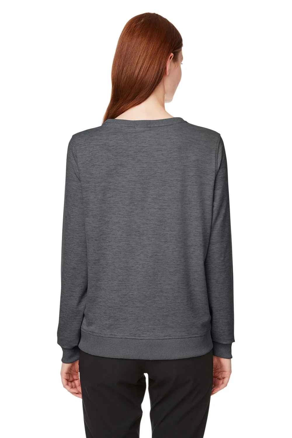 Puma Womens Cloudspun Moisture Wicking Crewneck Sweatshirt - Heather Black