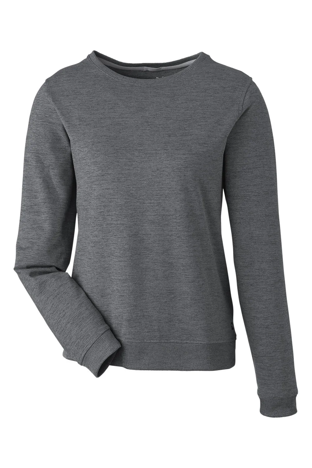 Puma Womens Cloudspun Moisture Wicking Crewneck Sweatshirt - Heather Black