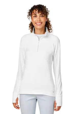 Puma Womens Gamer Moisture Wicking 1/4 Zip Sweatshirt w/ Pockets - Bright White - Closeout