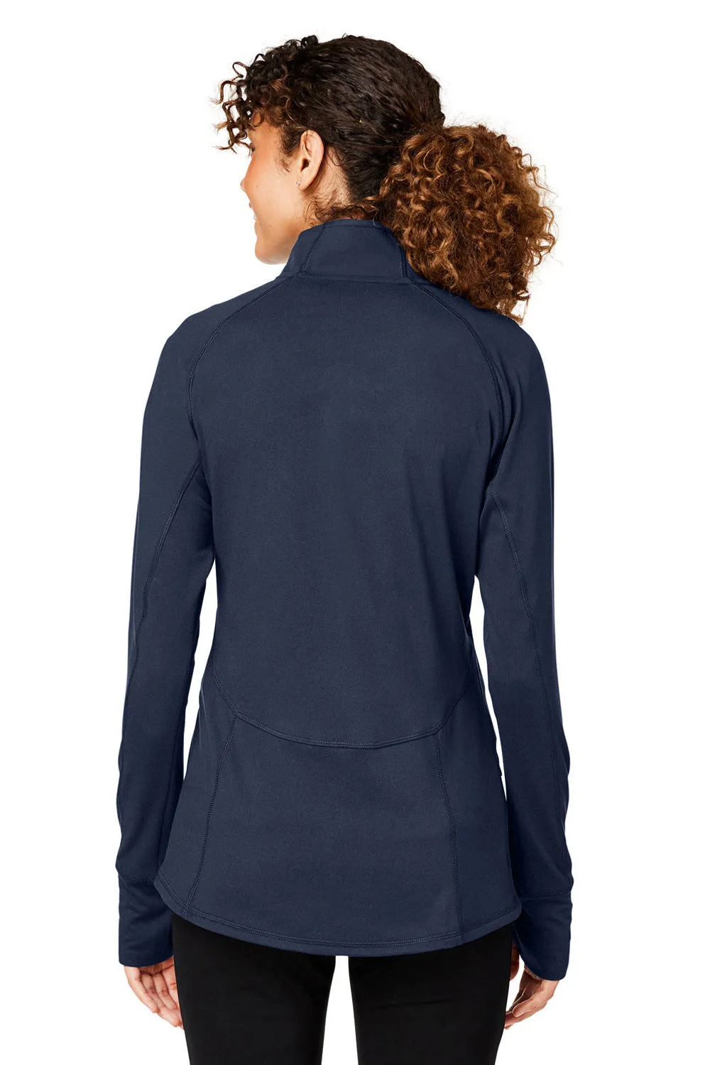 Puma Womens Gamer Moisture Wicking 1/4 Zip Sweatshirt w/ Pockets - Navy Blue - Closeout
