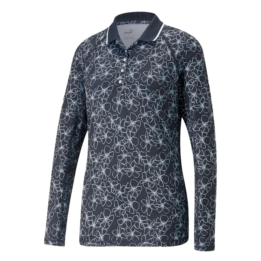 Puma - Women's YouV Island Flower Long Sleeve Polo (539037 01)