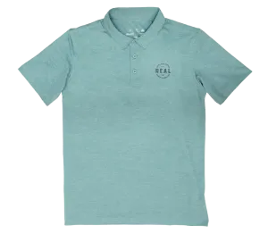 REAL Eagle Polo Shirt-Heather Stone