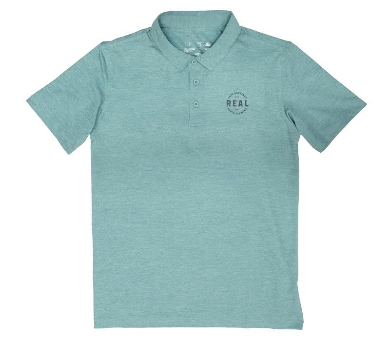 REAL Eagle Polo Shirt-Heather Stone