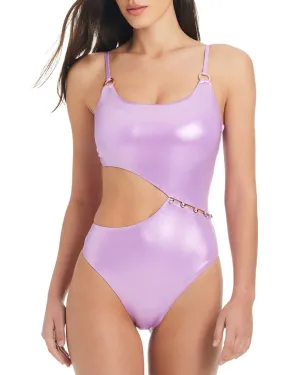 Red Carter Center Stage Asymmetrical Swimsuit