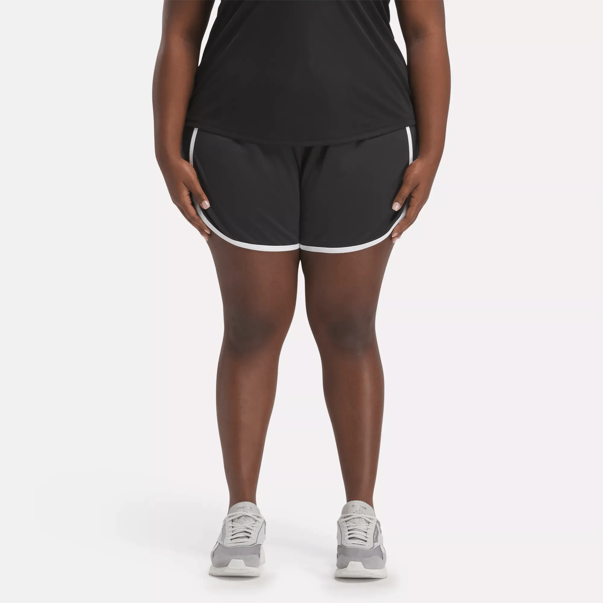Reebok Shoes Women's Workout Ready High-Rise Shorts (Plus Size)