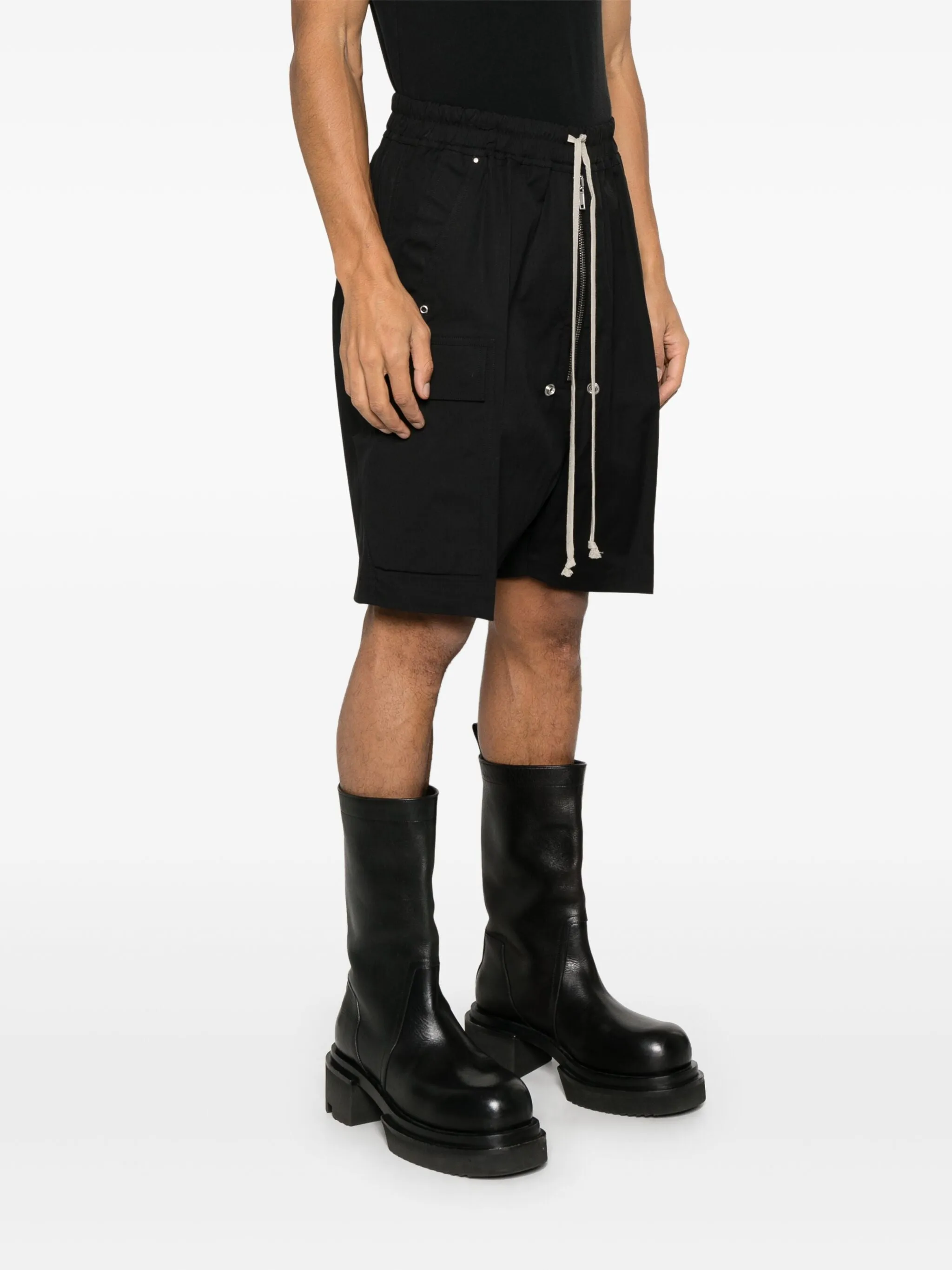 RICK OWENS - Men Heavy Cotton Cargobela Shorts Shoes_rick-owens