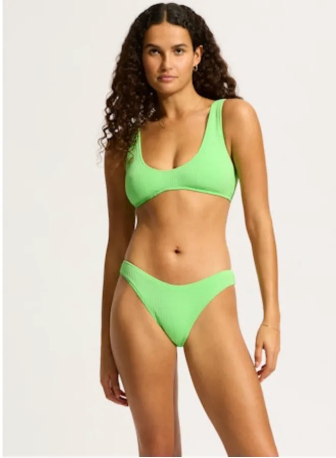 SEAFOLLY Sea Dive High Cut Bikini Bottom - Summer Green