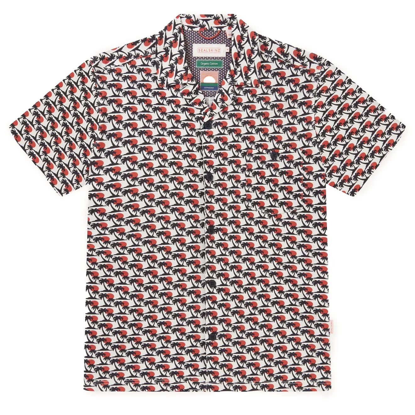 Sealskinz Bexwell UV Protection SS Jersey Palm Print Shirt Navy