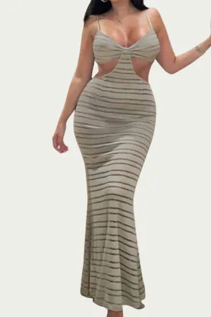 Sheer-Paneled Coverup In Grey