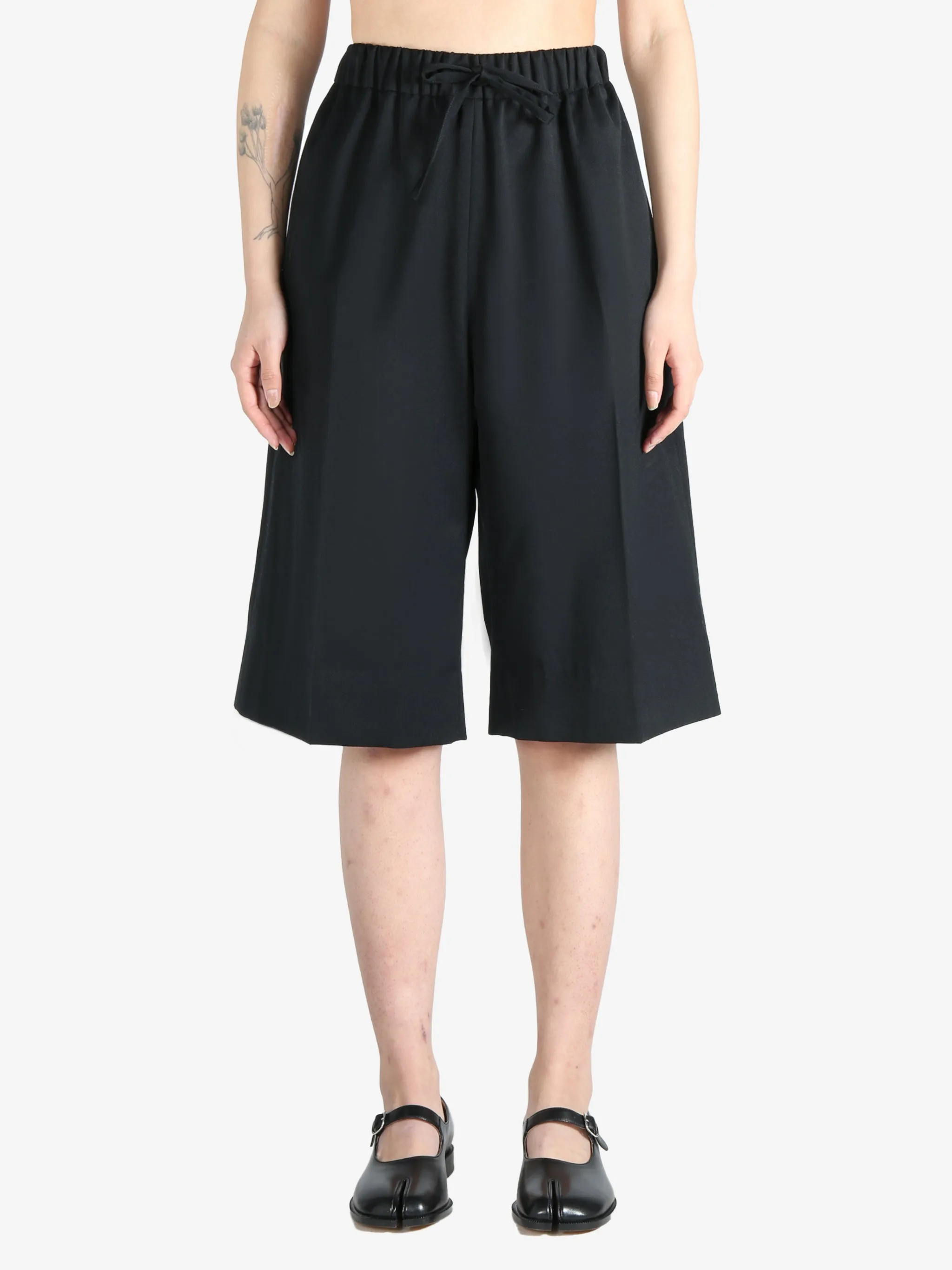 SIMONE ROCHA - Women Wide Leg Elasticated Long Shorts Shoes_simone-rocha