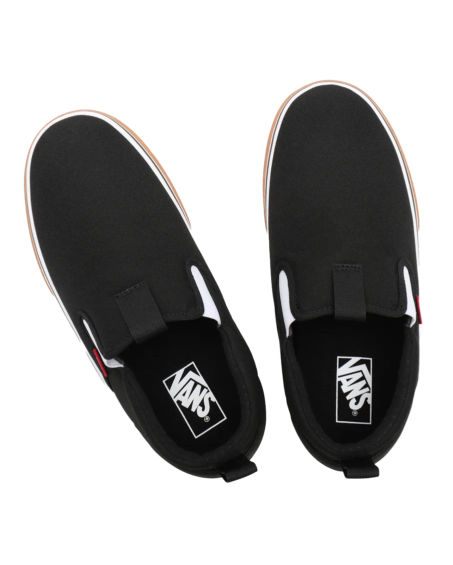 Snow Lodge Slippers in Black & White