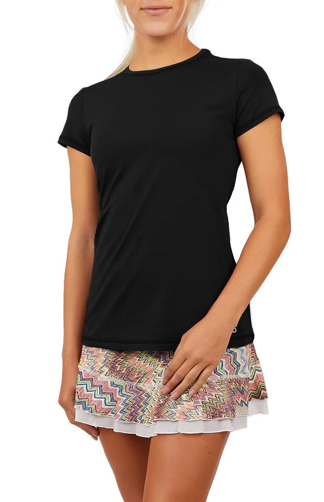 Sofibella UV Colors Short Sleeve BLK Clothing Sofibella Women