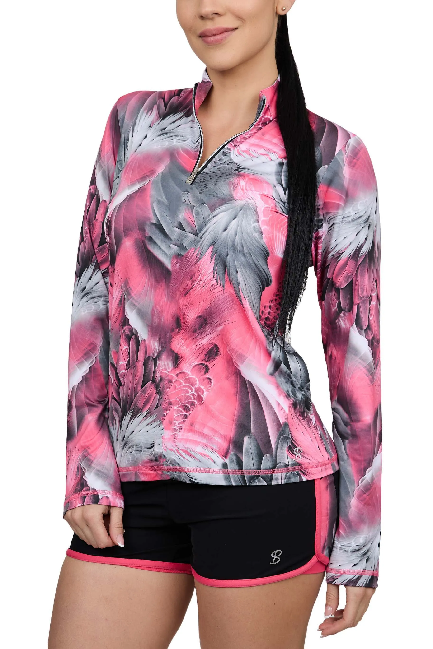 Sofibella UV Feather Long Sleeve Top - Phoenix Clothing Sofibella Women