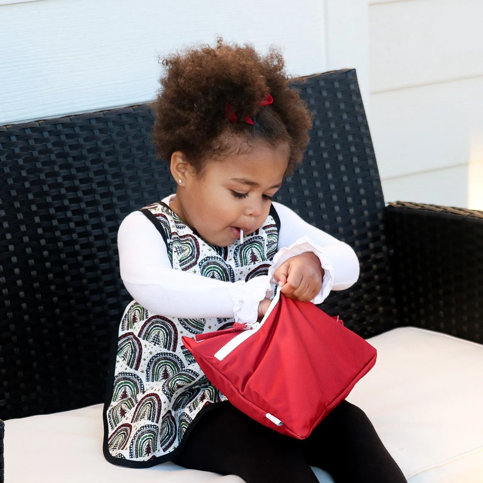 Solid Cranberry Minimalist - Waterproof Wet Bag (for Mealtime, On-the-go, And More!) Babykids_Bapron-Baby