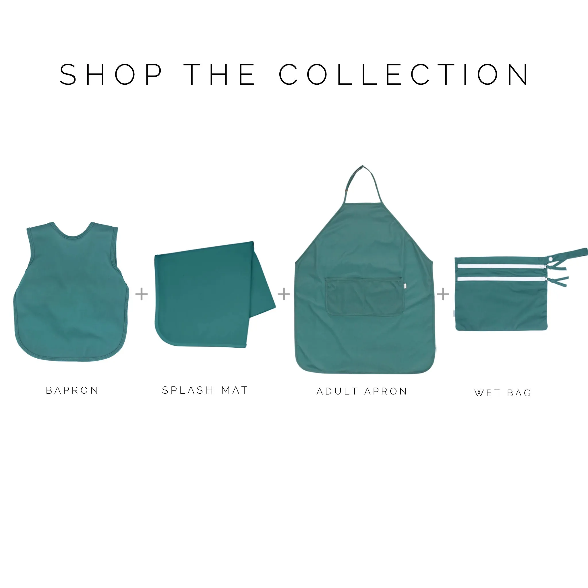 Solid Pine Minimalist - Waterproof Wet Bag (for Mealtime, On-the-go, And More!) Babykids_Bapron-Baby