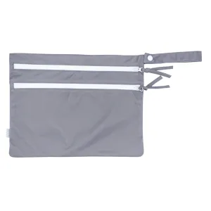 Solid Slate Minimalist - Waterproof Wet Bag (for Mealtime, On-the-go, And More!) Babykids_Bapron-Baby