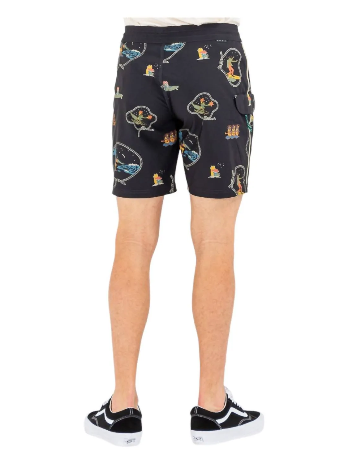Soren Wavy West 17.5" Boardshorts In Black