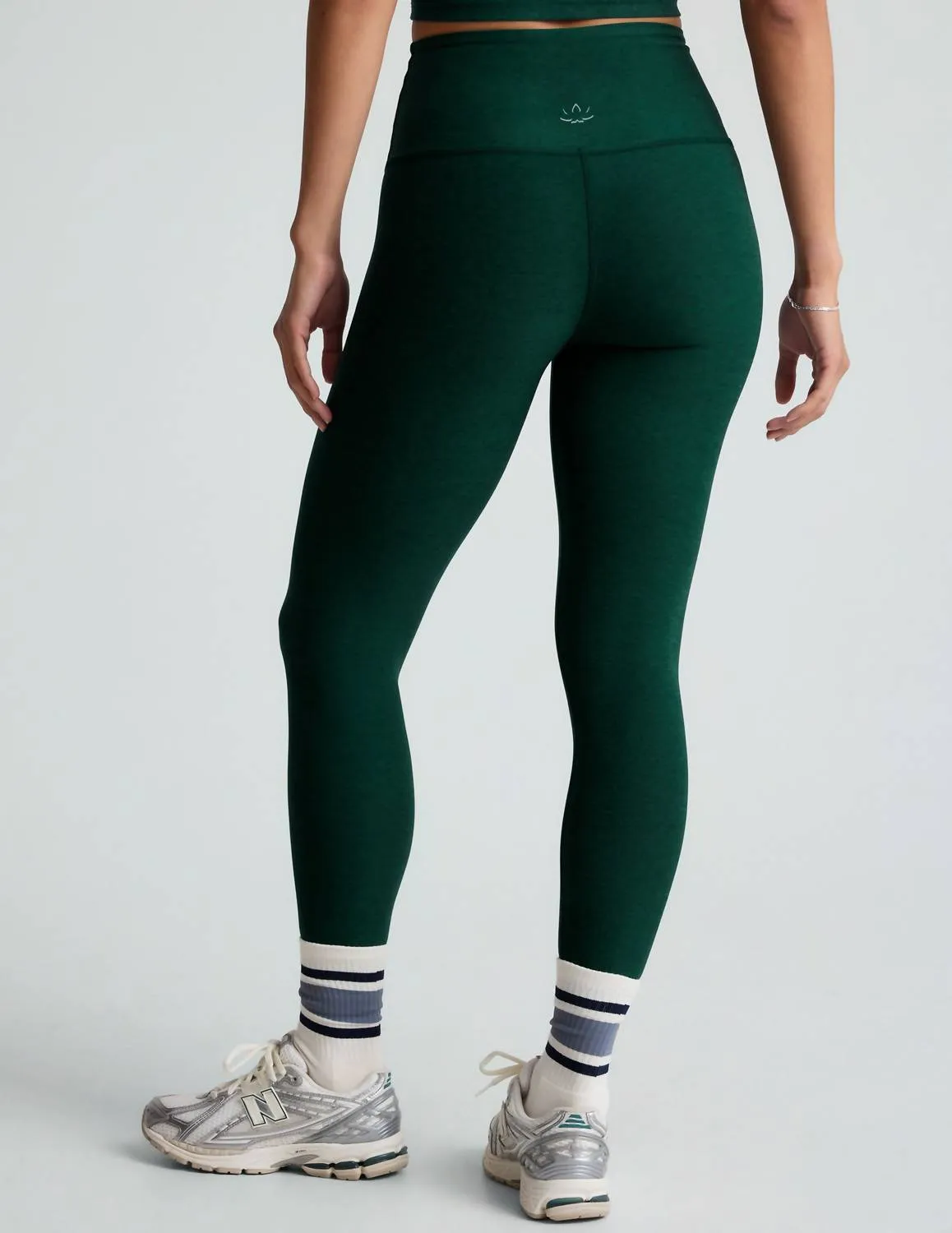 Spacedye Caught In The Midi Legging In Dark Spruce Green Heather