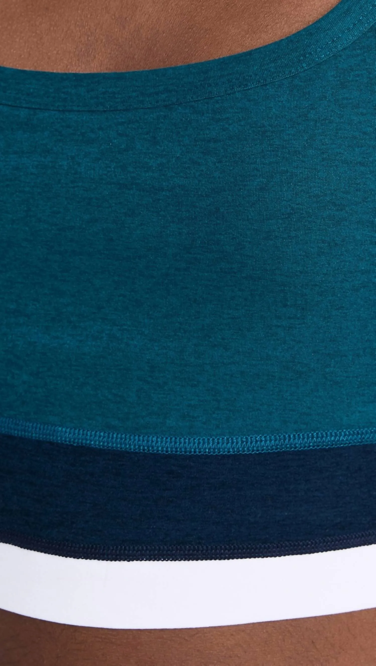 Spacedye Horizon Colorblock High Cropped Tank Top In Majestic Blue Tricolor