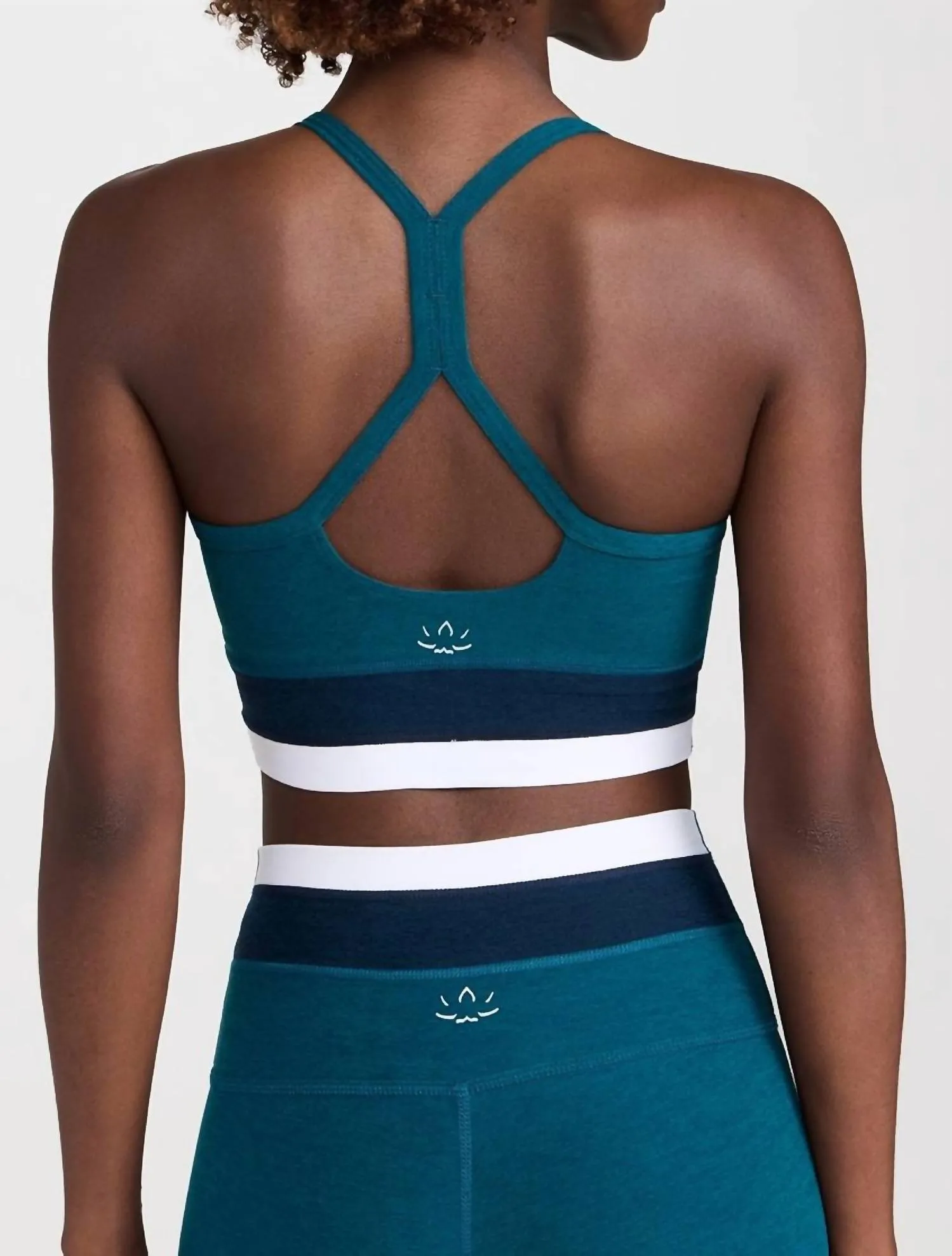 Spacedye Horizon Colorblock High Cropped Tank Top In Majestic Blue Tricolor