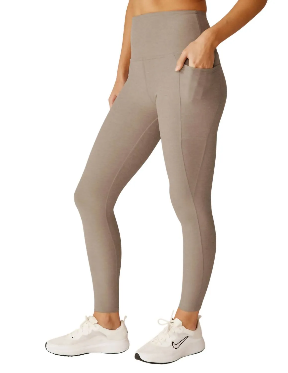 Spacedye Out Of Pocket High Waisted Midi Legging In Birch Heather