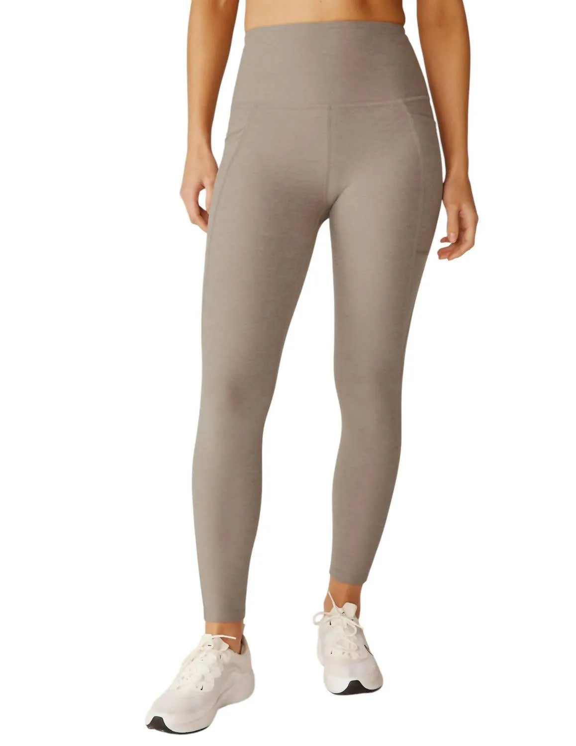 Spacedye Out Of Pocket High Waisted Midi Legging In Birch Heather
