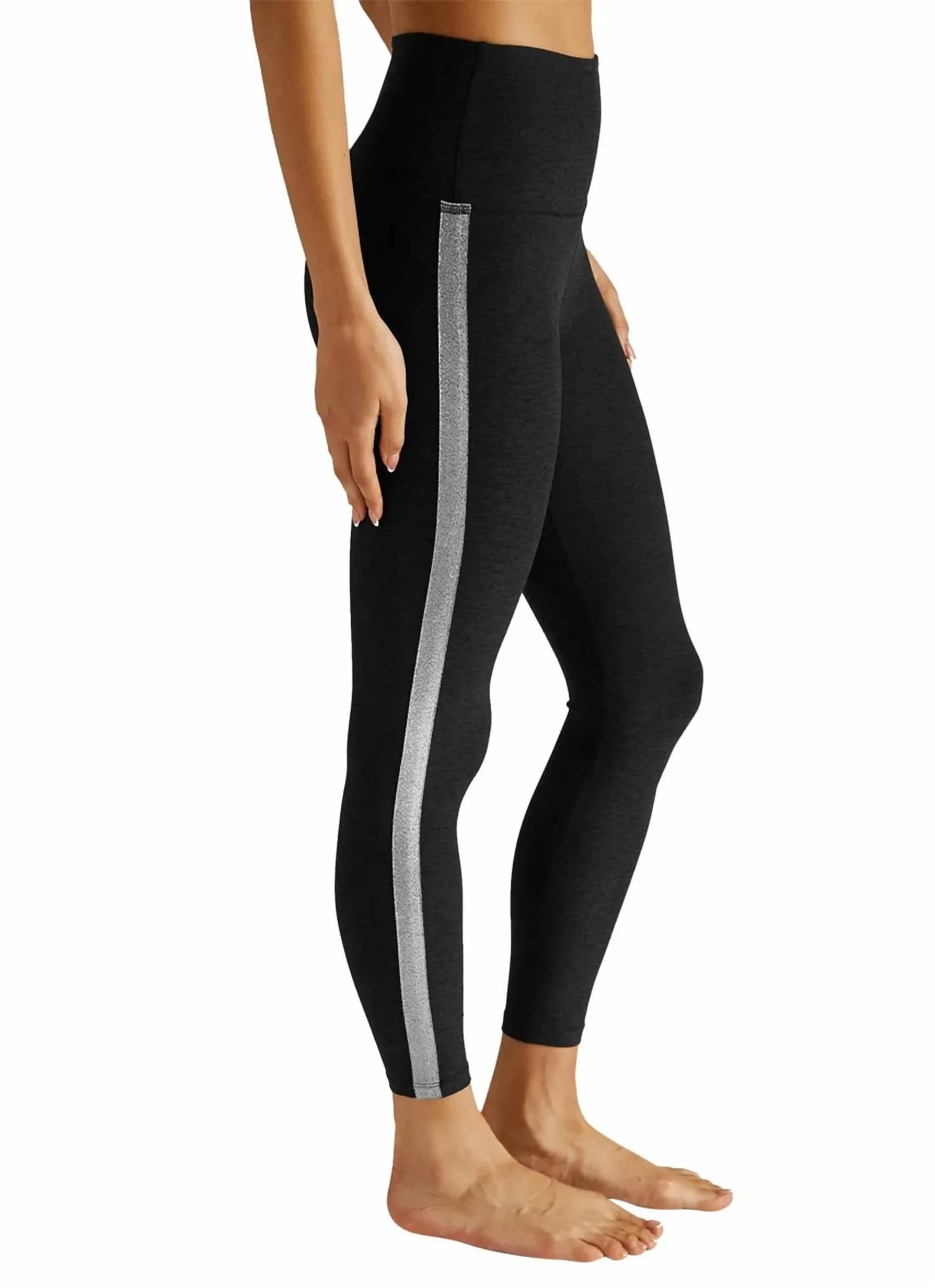 Spacedye Shine On Leggings In Black