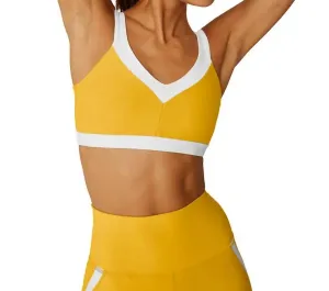 Spacedye Sports Bra In Sunflower/cloud
