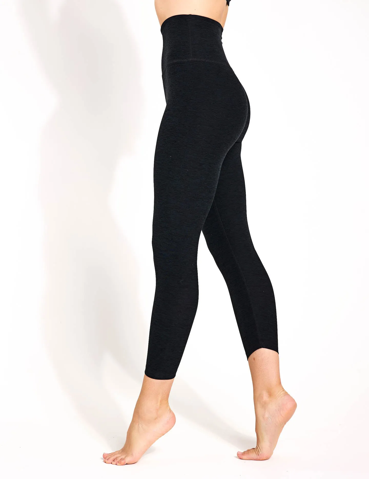 Spacedye Walk and Talk High Waisted Capri Legging - Darkest Night
