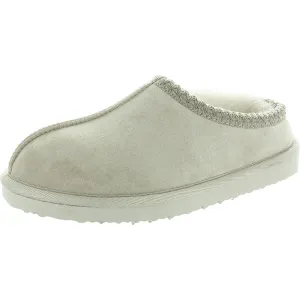 SPARKS Womens Faux Fur Lined Faux Suede Scuff Slippers
